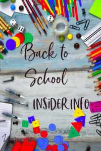 Back to school insider info